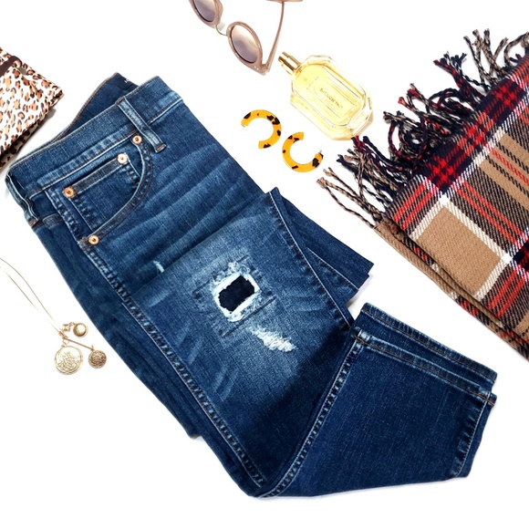 J Crew Vintage straight jean in rip-and-repair NWT - Picture 2 of 8